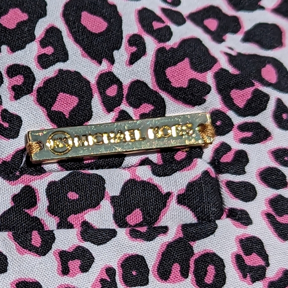 Michael Kors Size 10 Pink Black White Cheetah Leopard Print Pants - Picture 8 of 9